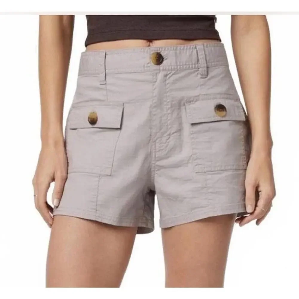 Vuori Vintage Ripstop Cargo Utility Shorts 32” Large 3” High Rise Elastic Waist